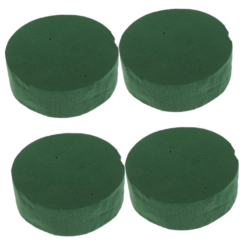 WYLFYJP Round Floral Foam Blocks, 8-Pack, Green Wet Foam for DIY Arrangements