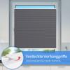 No-Drill Pleated Blind 60 x 200 cm (W x H), Anthracite, Light-Filtering view 3