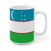 Uzbekistan National Flag Coffee Mug, 425 ml, Nautical Gift, Ceramic, White view 2