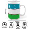 Uzbekistan National Flag Coffee Mug, 425 ml, Nautical Gift, Ceramic, White view 3