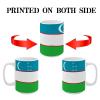 Uzbekistan National Flag Coffee Mug, 425 ml, Nautical Gift, Ceramic, White view 4
