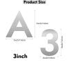 3-Inch Modern Metal House Numbers and Address Letters, Brushed Stainless Steel (B) view 2