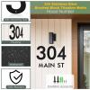 10.16 cm Modern Metal House Numbers and Address Letters – Black Stainless Steel (3) view 2