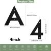 10.16 cm Modern Metal House Numbers and Address Letters – Black Stainless Steel (3) view 3