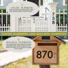 10.16 cm Modern Metal House Numbers and Address Letters – Black Stainless Steel (3) view 4