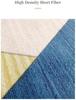 Small Rugs 60 x 90 cm, White and Blue, Machine-Washable Non-Slip Short-Pile Rug view 2