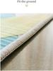 Small Rugs 60 x 90 cm, White and Blue, Machine-Washable Non-Slip Short-Pile Rug view 4