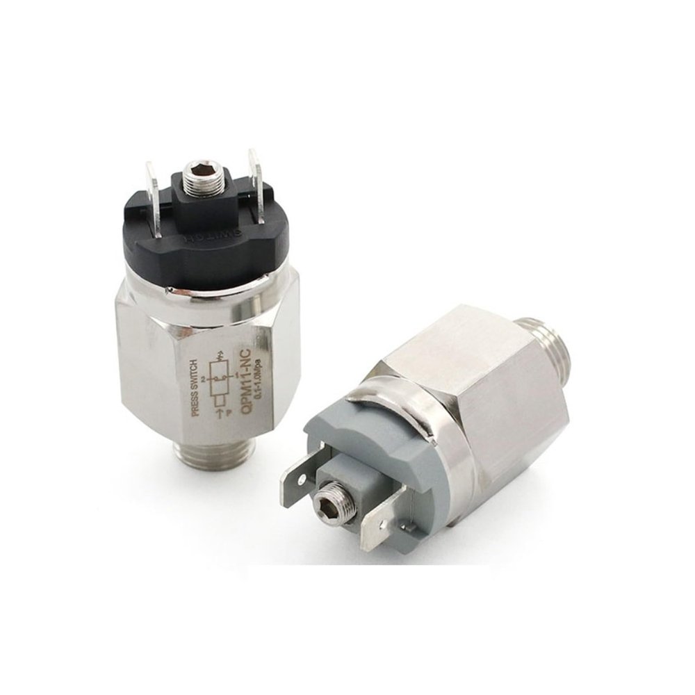 1/8 in / 1/4 in BSPT Adjustable Diaphragm Air Pressure Switch, 0.1–1.0 MPa, QPM11-NC/QPM11-NO