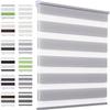 Easyfix Dual Roller Shade, No Drilling, 30 x 210 cm, Gray view 1