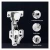 BSAXITHZB 2-Piece Detachable Wardrobe Hinges, Cabinet Door Hydraulic Hinges, 45° Positioning Pads, Soft-Close Furniture Hardware (JL801-3 Full Overlay) view 4