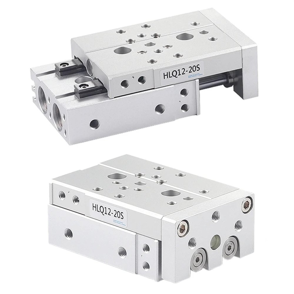 Pneumatic Cylinder, Guide-Rail Precision Slide Cylinder HLQ12/16/20, Stroke 20, 1 pc.