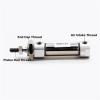 Pneumatic Cylinder, Stainless Steel, Mini Cylinder MA 16 mm, Stroke 10/15/20/25/30/40/50/60/75/80/100/120/125/140/150/160/180/200 mm, Flat Rear, 1 pc (180 mm Stroke) view 3