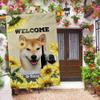 GABSHAIM Gray Miniature Schnauzer Welcome Sunflower House Flag, 28 x 40 in, Double-Sided view 3