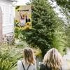 GABSHAIM Gray Miniature Schnauzer Welcome Sunflower House Flag, 28 x 40 in, Double-Sided view 4