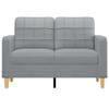 Willood 2-Seater Sofa, Light Gray, 120 cm, Fabric, with Armrests, Soft Cushions, and Wooden Legs view 3