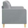Willood 2-Seater Sofa, Light Gray, 120 cm, Fabric, with Armrests, Soft Cushions, and Wooden Legs view 4
