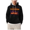 Amxleh Men's Halloween Skull Skeleton Hoodie, Black view 1