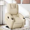 Homgoday Electric Recliner with Lift Assist, Cream, Fabric & Metal, Model 3204377 view 1