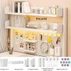 Clamp-On Desk Organizer Shelf, Desk Extension with Pegboard for Office or Gaming Desks, L80 cm/31.5 in, White view 4