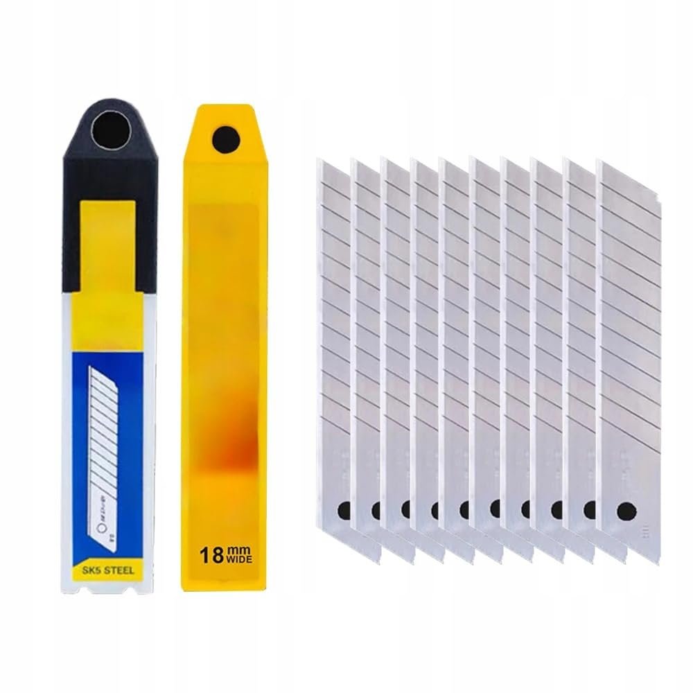 Rosfix 18 mm Replacement Blades, 10-Pack, 100 x 18 x 0.5 mm