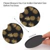 WZYWHJ Rubber Car Coasters with Golden Pineapple Design, 2-Pack view 3