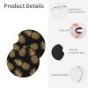 WZYWHJ Rubber Car Coasters with Golden Pineapple Design, 2-Pack view 4