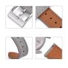 LQXHZ Quick-Release Vintage Braided Leather Watch Strap, 18–24 mm (Gray/Rose Gold, 23 mm) view 4