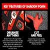 Shadow Foam Insert Pack for Peli 1120 – Cut-and-Peel Foam Inserts, Red, 30 mm view 4