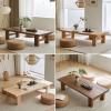 Leomix Rectangular Tatami Table, Japanese Low Coffee Table, 120 x 60 x 38 cm view 3