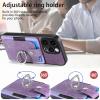 Rfvzubemok Case for Vivo Y52t 5G, Magnetic Stand, 3-in-1 Card Slot Kickstand Cover, Purple view 2