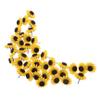 VILLFUL 40-Piece Sunflower Push Pins, Decorative Cork Board Pushpins view 1