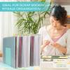 Scrapbook Paper Organizer with Tabs, 12 Transparent Storage Pouches view 3