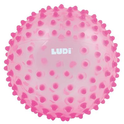 Ludi Pink Massage Ball for Babies 6+ Months, 20 cm