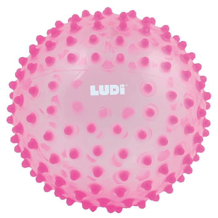 Ludi Pink Massage Ball for Babies 6+ Months, 20 cm