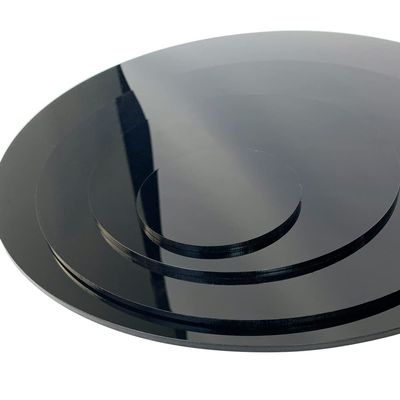 Round Black Acrylic Disc, 74 cm, 3 mm Thick
