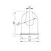 Universal Zinc Alloy Shower Head Holder, Black view 2