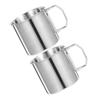 MUSISALY 2-Piece Foldable Metal Camping Cups, Portable Coffee Cups for Outdoor Camping view 1