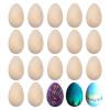 Unfinished Wooden Easter Eggs for Crafts, Unpainted, 20 Pieces view 1