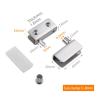 BSAXITHZB 1 Pair Glass Door Pivot Hinge Clamps, Stainless Steel Pivot Axis, Wine Cabinet, Furniture Fittings (Silver) view 2