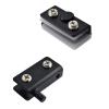 BSAXITHZB 1 Pair Glass Door Pivot Hinge Clamps, Stainless Steel Pivot Axis, Wine Cabinet, Furniture Fittings (Silver) view 3