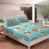 TACOKI 3D Fox Fitted Sheet 120 x 200 cm with 2 Pillowcases, Soft Microfiber, Fits Mattresses up to 30 cm view 3