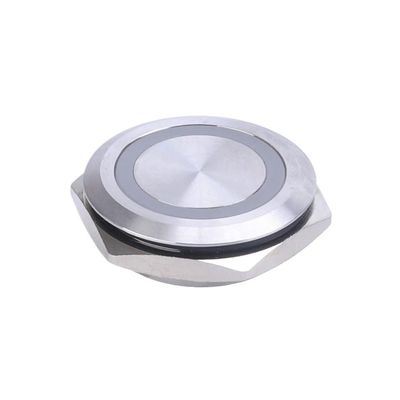 VWWJCCRO 30 mm Stainless Steel Short Self-Reset Momentary Push Button Switch, 3 V/5 V/12 V/220 V (Green LED, 3–9 V (5 V))