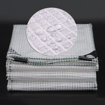 YQOLG87 Heavy-Duty Transparent Mesh Tarp, 4 x 5 m / 13 x 16.4 ft