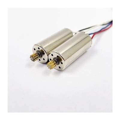 JRBJWYVV 2-Pack 10 × 22 mm 1022 Coreless DC Motors, CW + CCW, 3.7–7.4 V, 54,000 RPM, 9T Gear