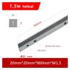 1 Pc 1.5 Module High-Precision Helical Gear, 20 × 20 × 960 mm / 22 × 25 × 671 mm view 3