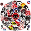 Rock Band Stickers, 100-Piece Classic Rock Waterproof Vinyl Set view 1