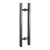 Pair of Chrome Shower Door Handles, 400 mm Center-to-Center, Gray view 1