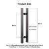 Pair of Chrome Shower Door Handles, 400 mm Center-to-Center, Gray view 2