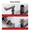 Pair of Chrome Shower Door Handles, 400 mm Center-to-Center, Gray view 3