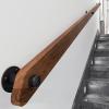 Wooden Handrail for Stairs, Non-Slip Indoor Stair Handrail, Wall-Mounted with Sturdy Metal Brackets, Accessible Grab Bar for Seniors (Brown, 500 cm) view 1